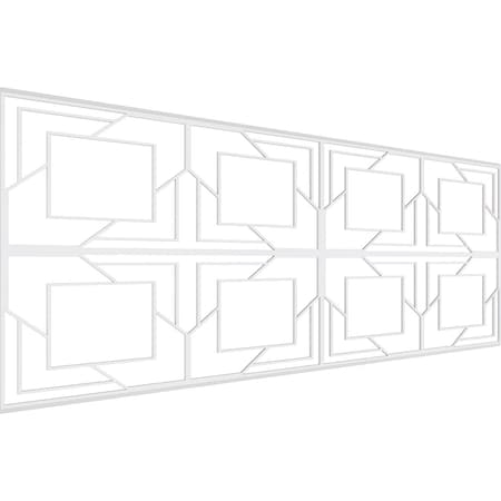 Ekena Millwork Set of Four Panels for 94 1/2"W x 36 1/4"H Monument Fretwork Wainscot Wall Paneling WPKP18X01X47MMT